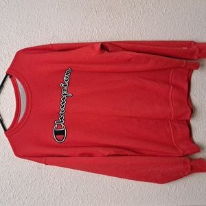 CHAMPION Red Crewneck Sweater Size Mens Large